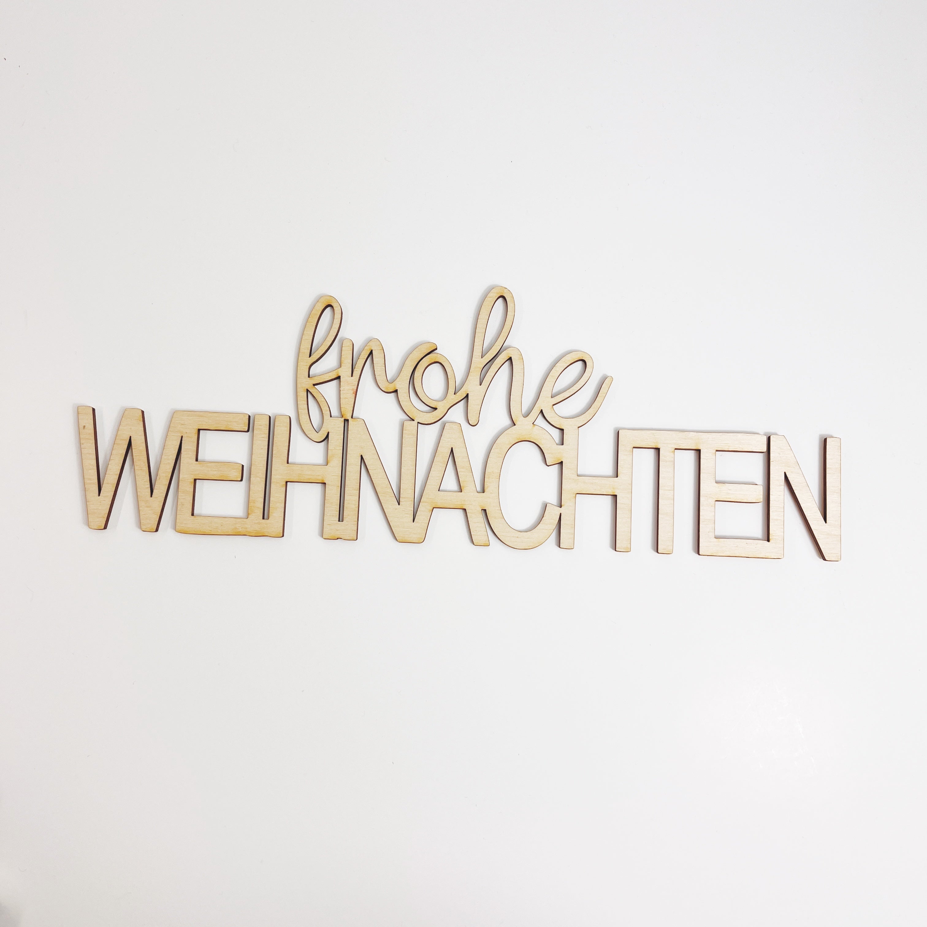 Frohe Weihnachten Schriftzug
