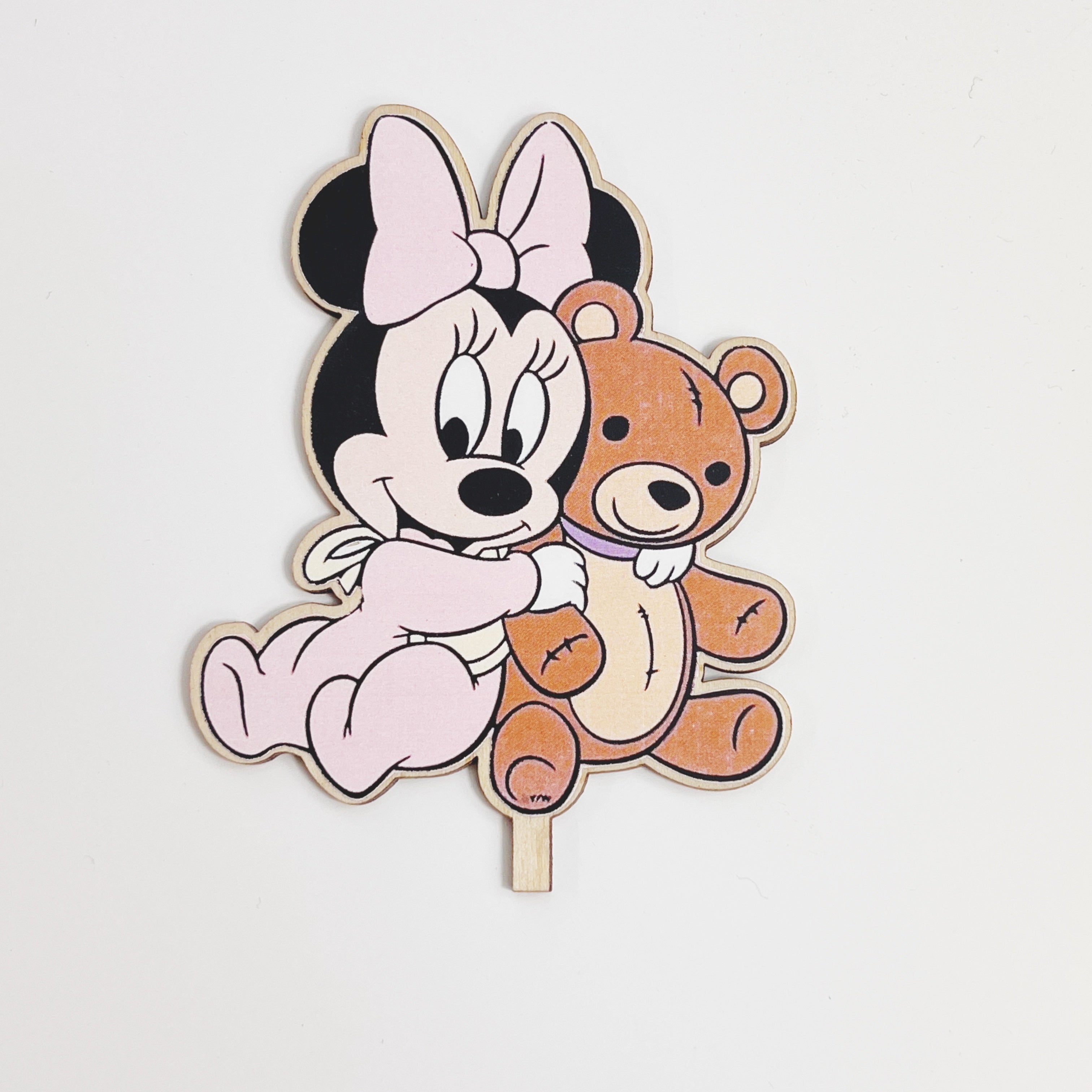 Motivstecker Minnie Maus mit Teddybär