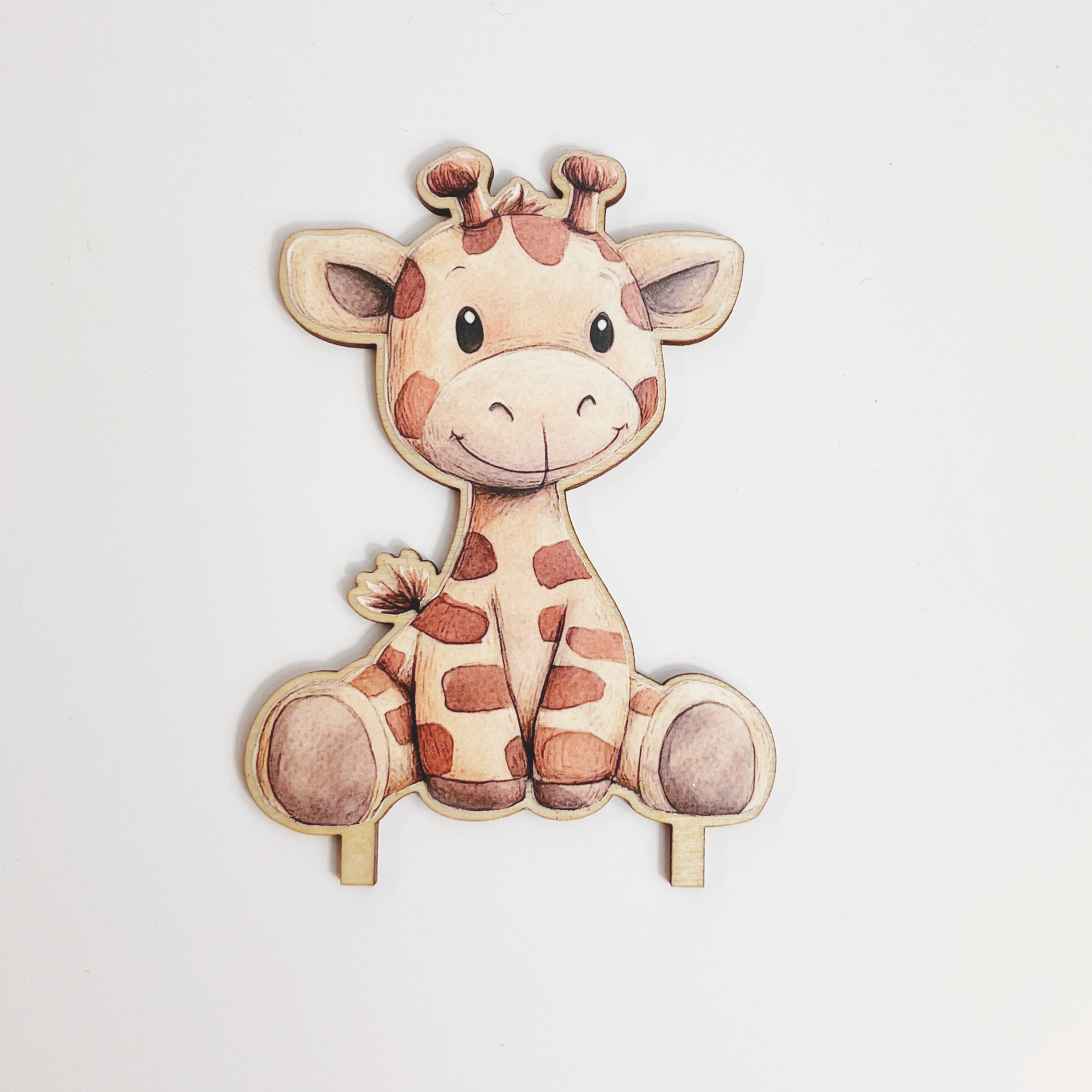 Motivstecker Giraffe sitzend