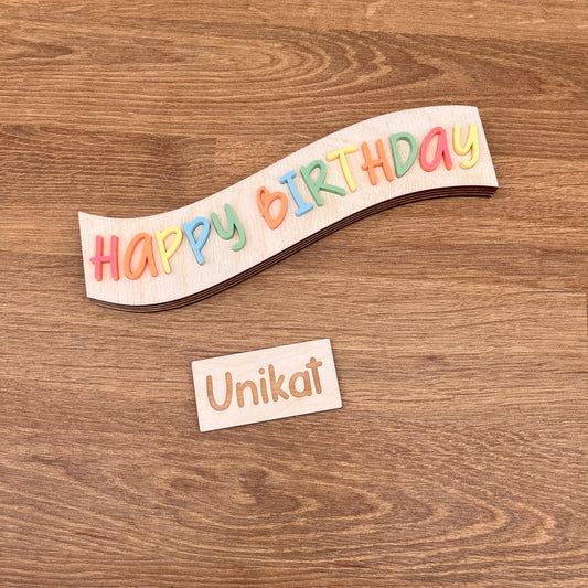 Unikat Happy Birthday Wavy Modul bunt