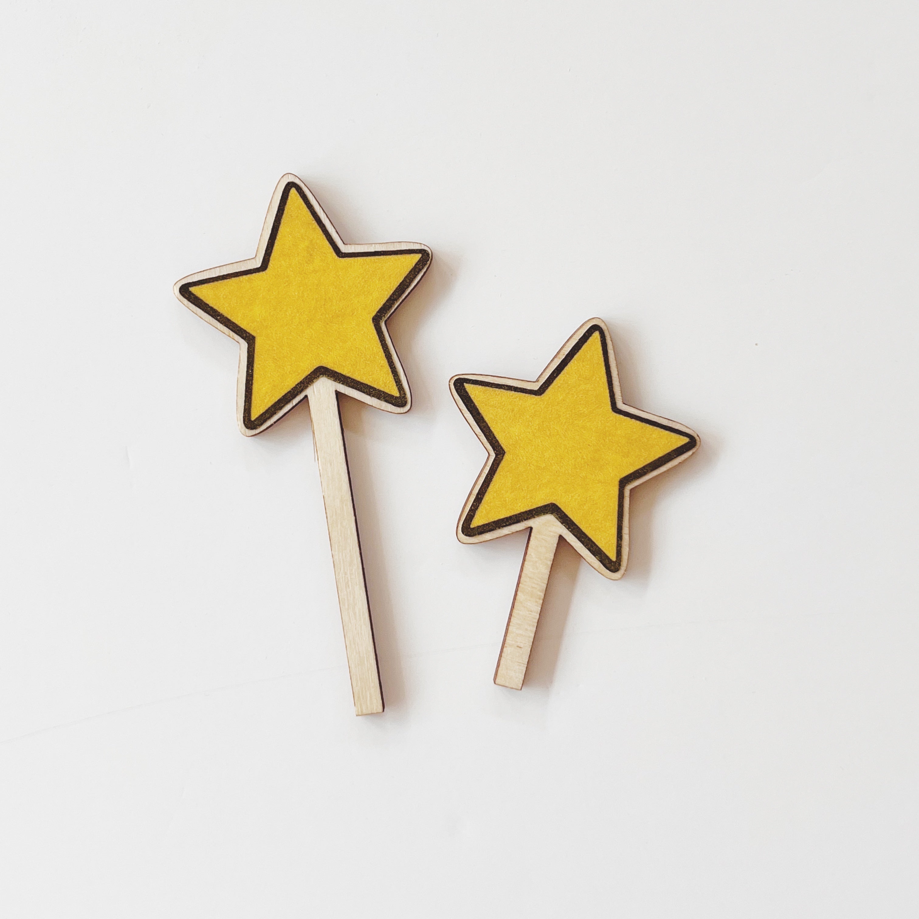 Motivstecker 2er Set Sterne gelb