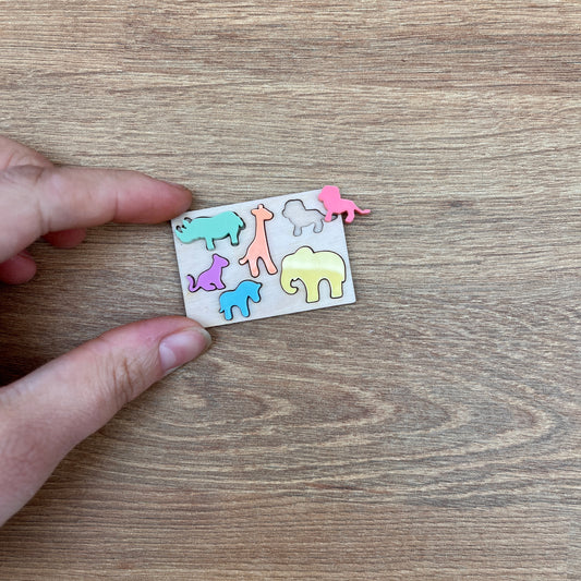 Mini Steckpuzzle Safari fürs Puppenhaus