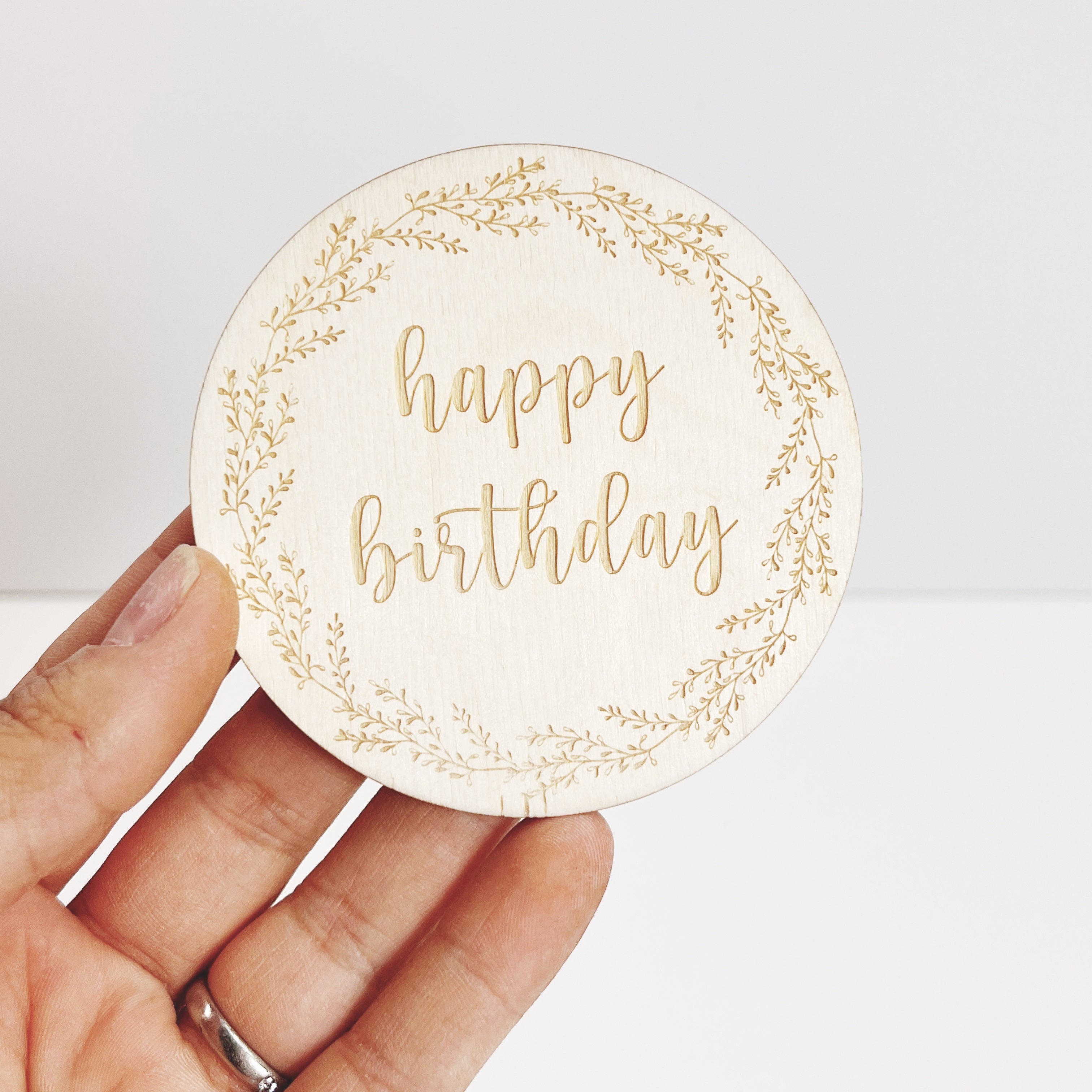 Happy Birthday Schildchen graviert