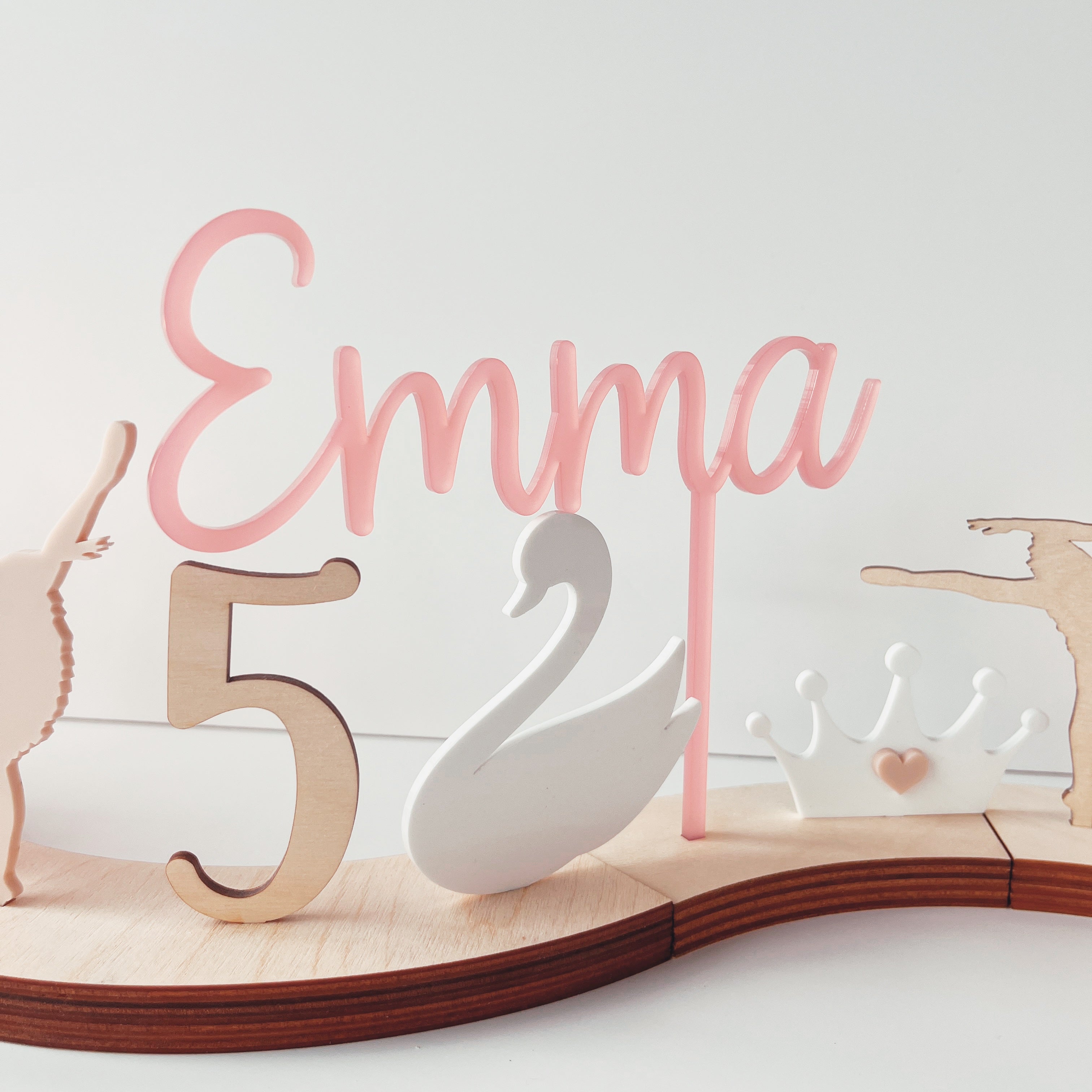 Namensstecker Milchig rosa