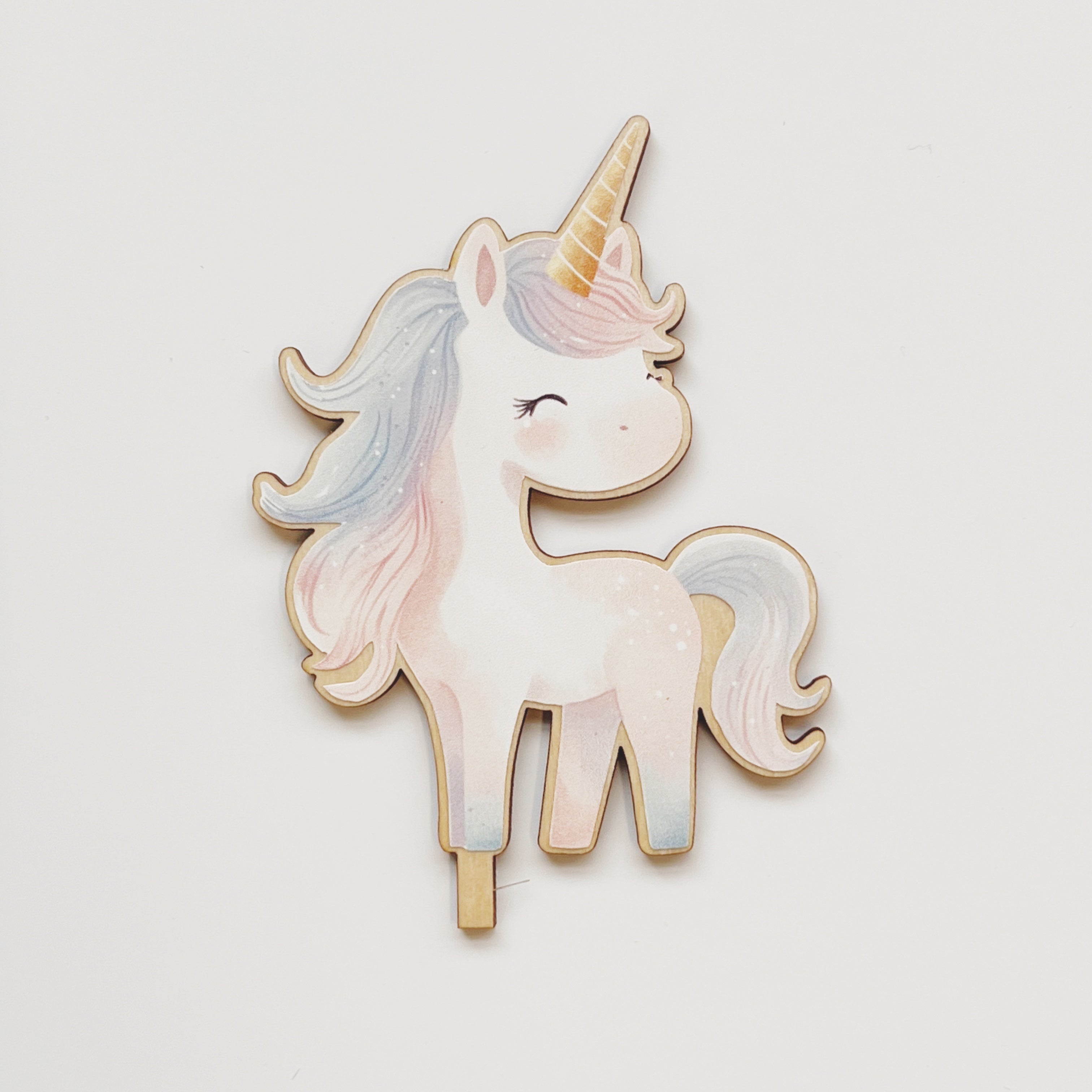 Motivstecker Einhorn stehend pastell