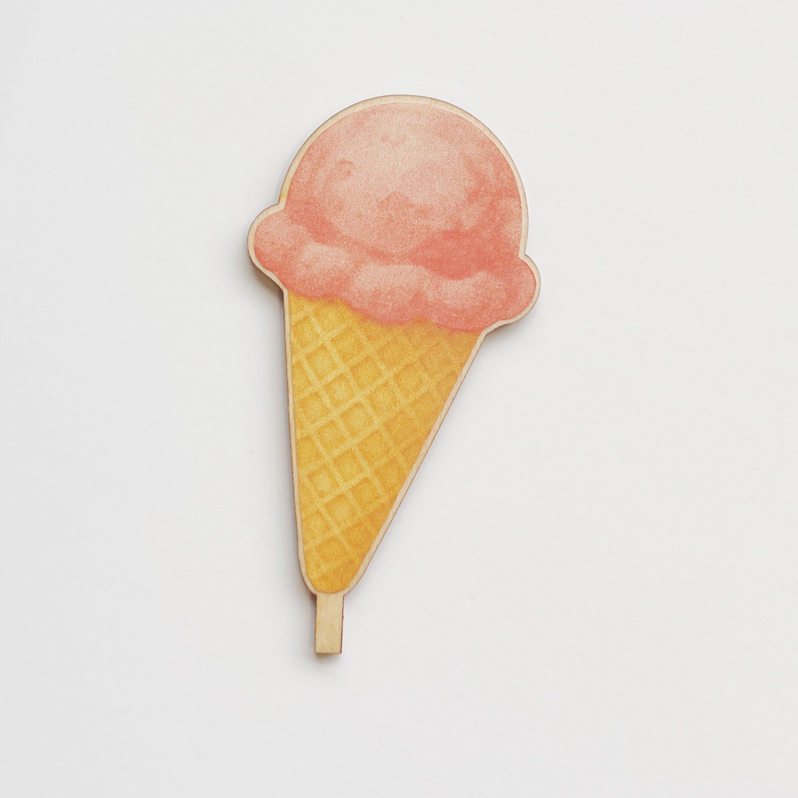 Motivstecker Erdbeereis in der Waffel