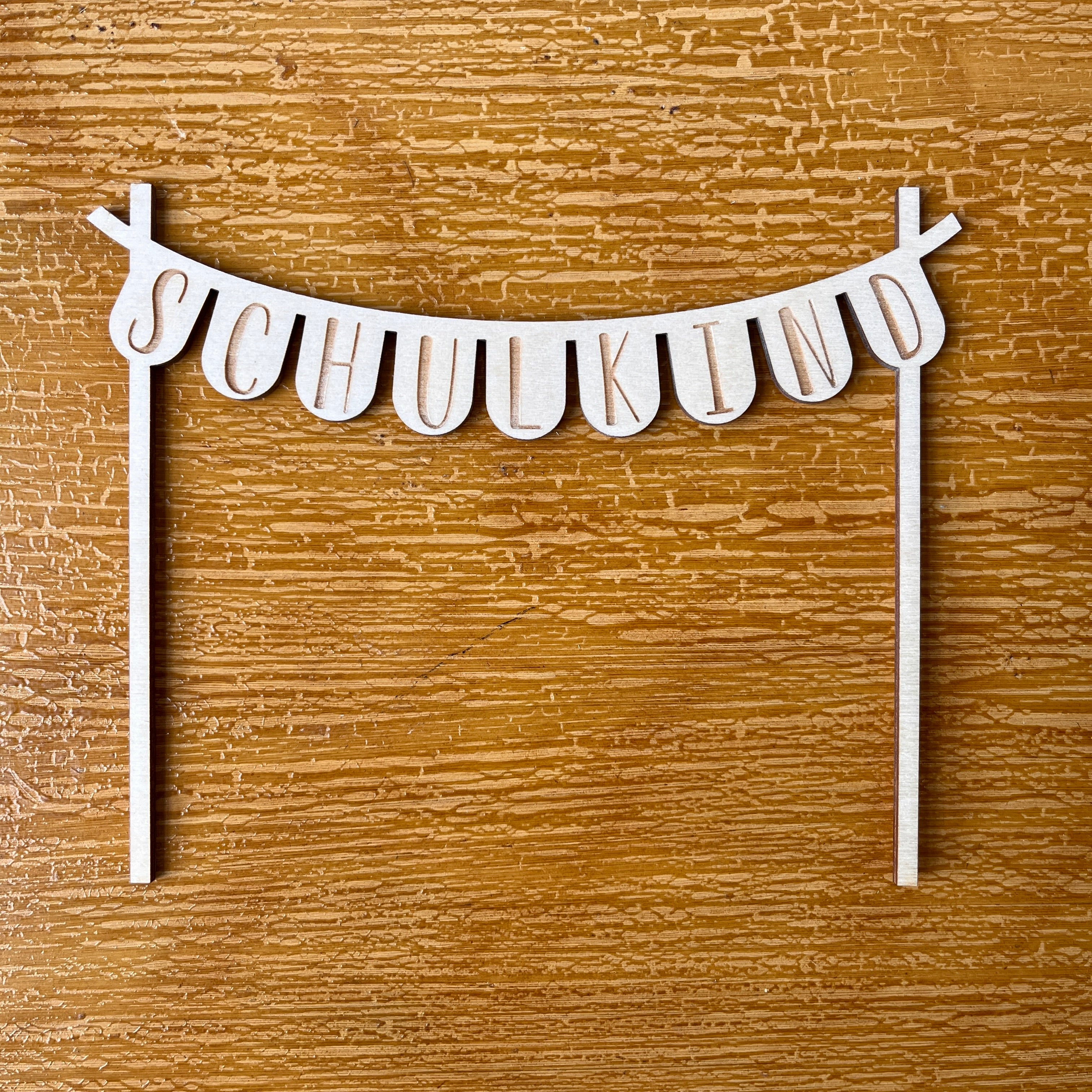 Wimpelkette "Schulkind" aus Holz