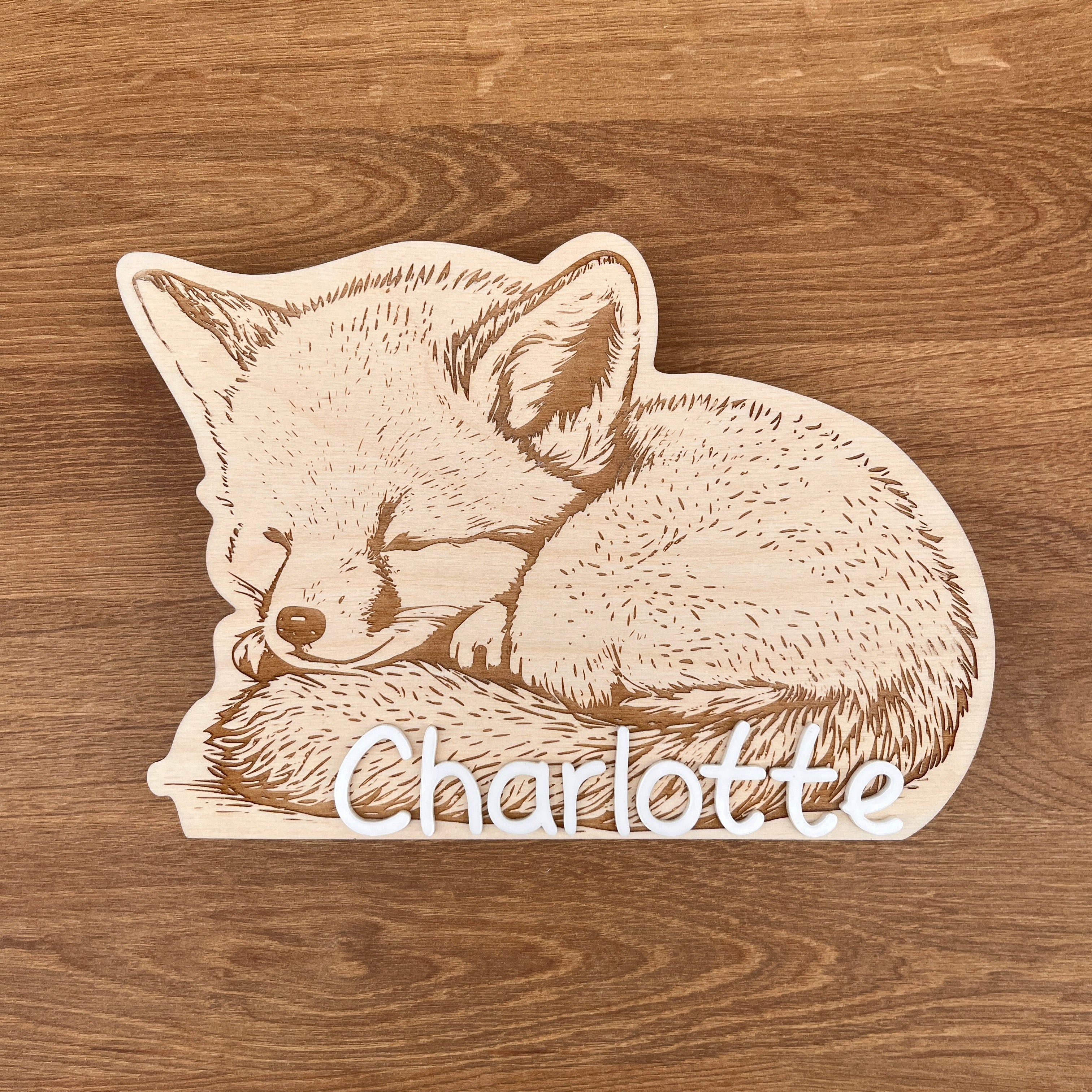 Spardose Kind personalisiert, Spardose Fuchs Holz