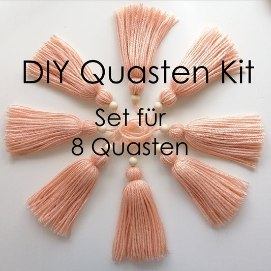 DIY Quasten Kit Do it Yourself Quasten Tutorial Fiber Macrame Babyzimmer Kinderzimmer Einschulung Geschenk