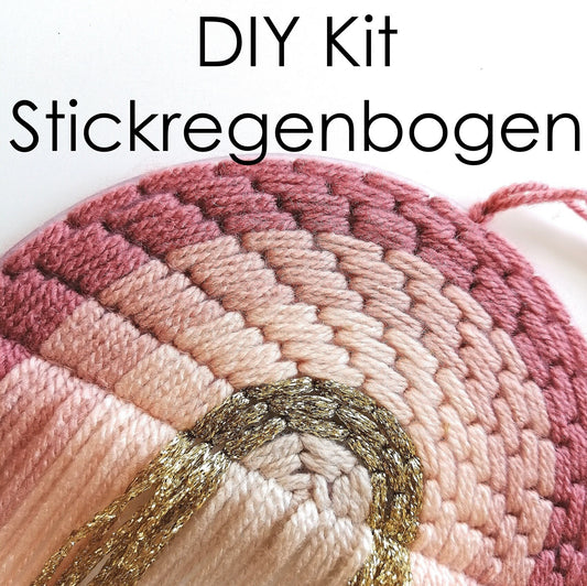 DIY Stickregenbogen Kit PDF Tutorial Craft Kit Fiber Rainbow Plastic Canvas Rainbow Boho Kinderzimmer Weihnachtsgeschenk