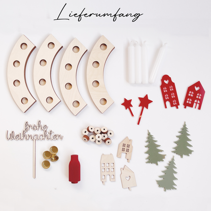 Handgemachter Adventskranz – nachhaltig, erweiterbar & jedes Jahr wiederverwendbar