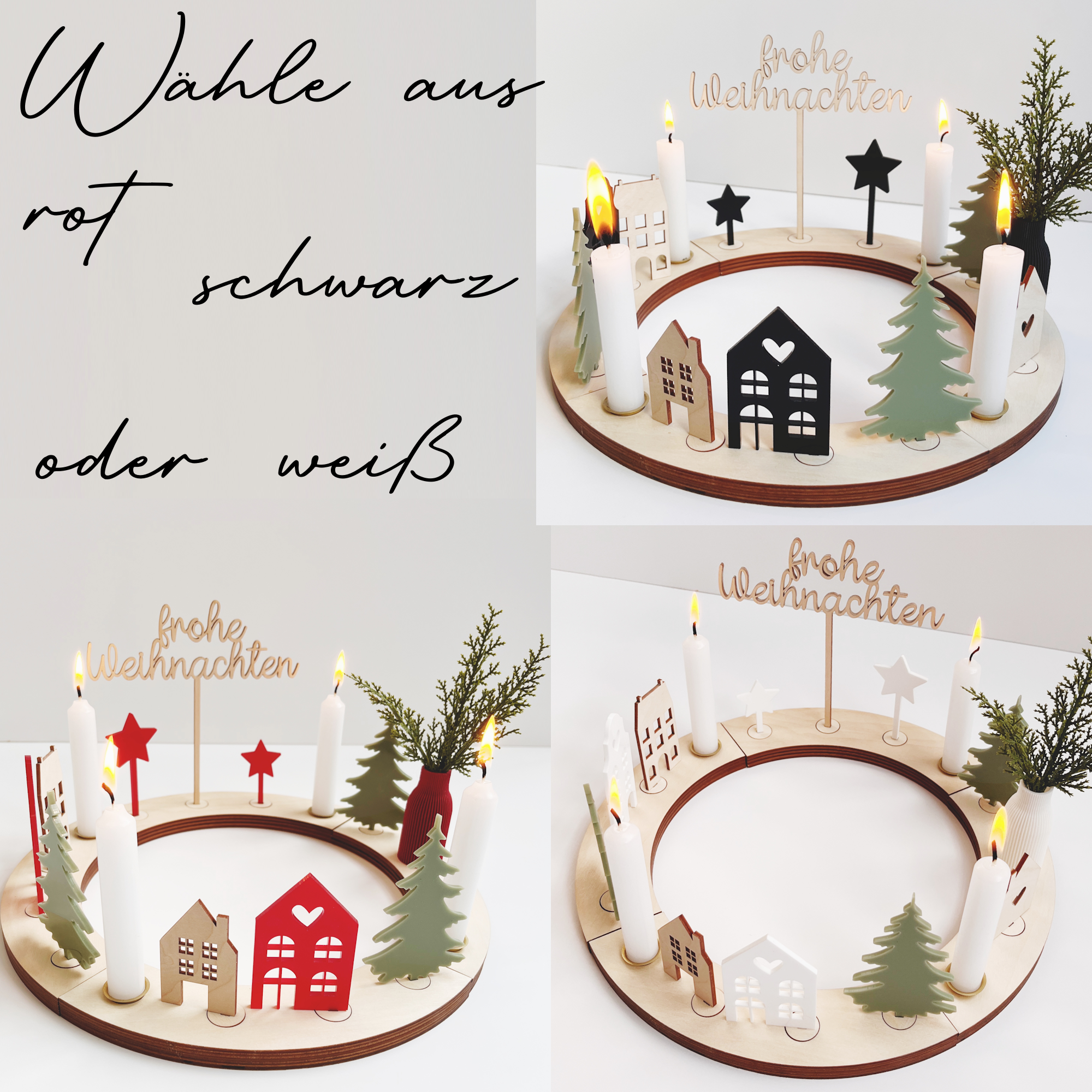 Handgemachter Adventskranz – nachhaltig, erweiterbar & jedes Jahr wiederverwendbar