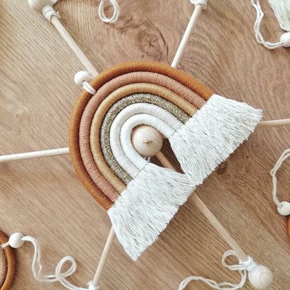 8mm DIY Macrame Regenbogen Seil geflochtenes Seil Baumwollseil Makramee Seil
