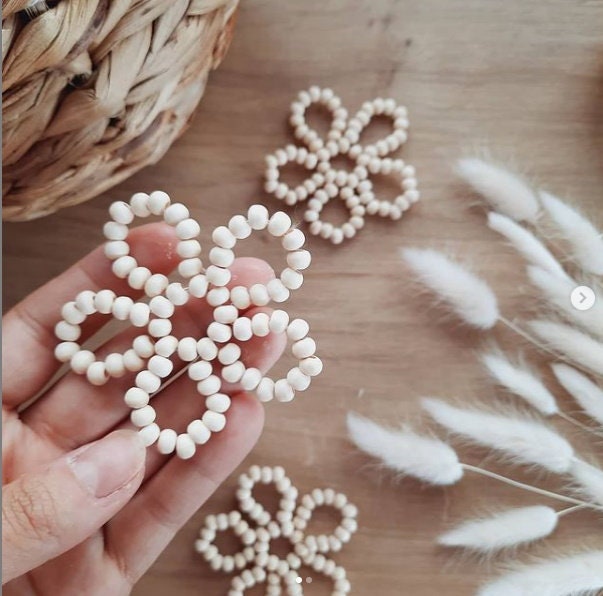 Holzperlen 10mm Wooden Beads Bastelzubehör Perlen zum Basteln Deko Perlen