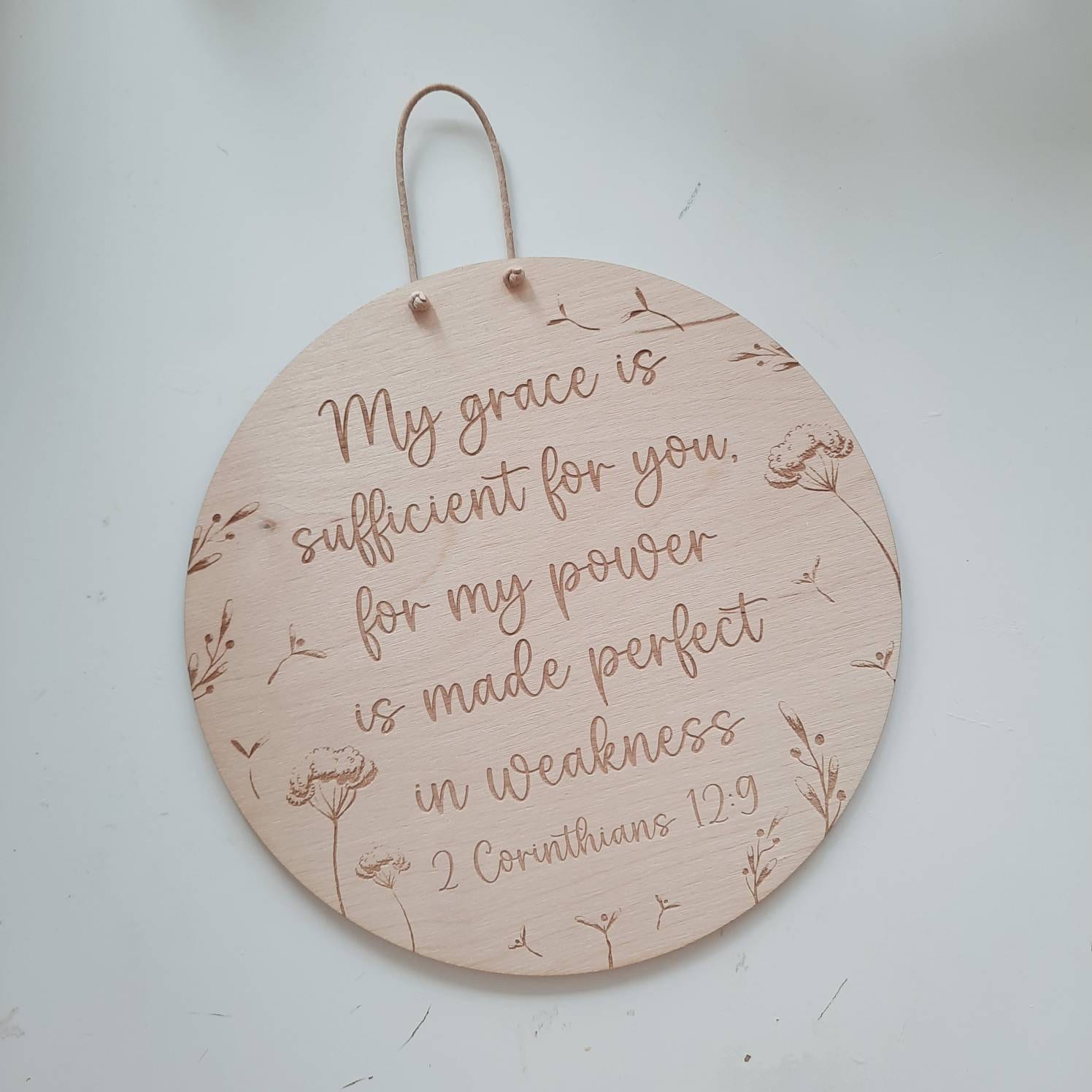 My Grace is sufficient for you Holzschild, Affirmation, Bibelspruch, Kinderzimmerdekoration