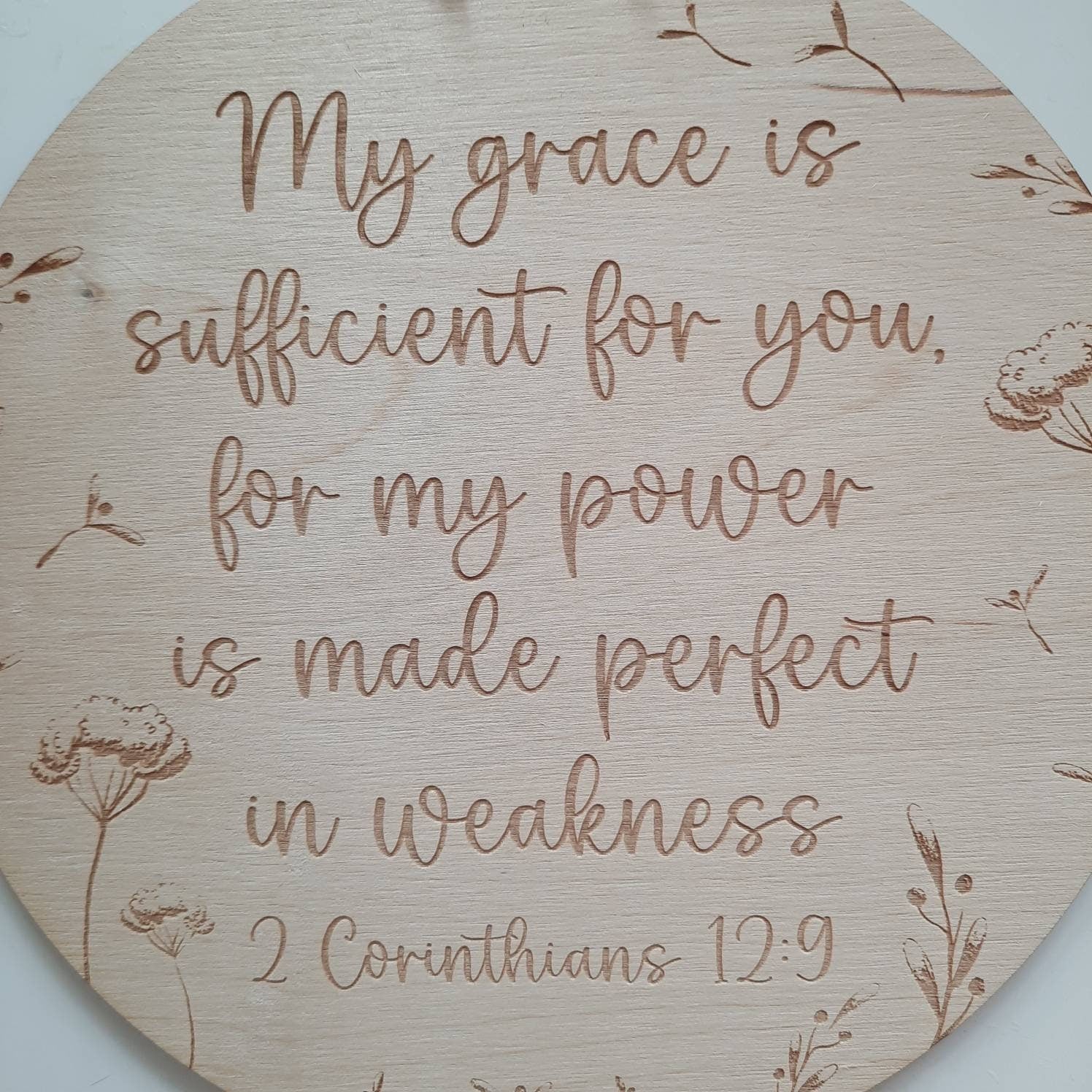 My Grace is sufficient for you Holzschild, Affirmation, Bibelspruch, Kinderzimmerdekoration