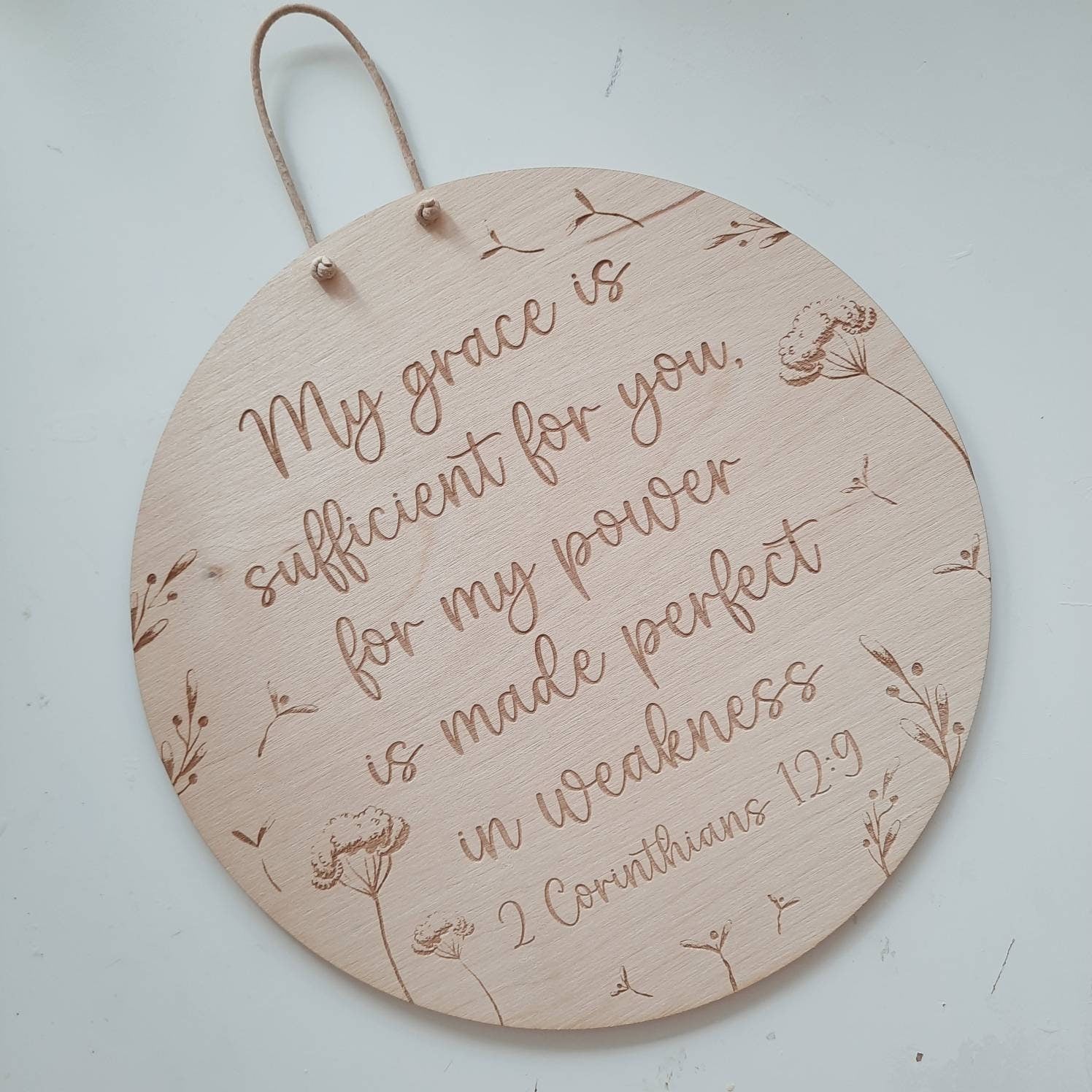 My Grace is sufficient for you Holzschild, Affirmation, Bibelspruch, Kinderzimmerdekoration