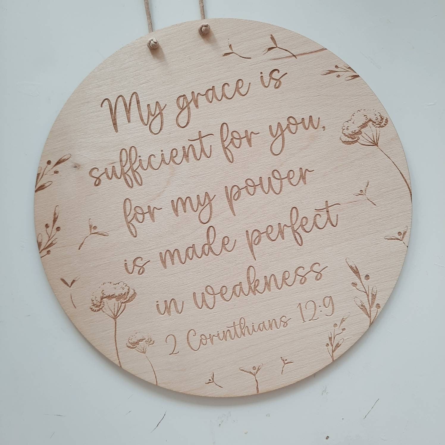 My Grace is sufficient for you Holzschild, Affirmation, Bibelspruch, Kinderzimmerdekoration