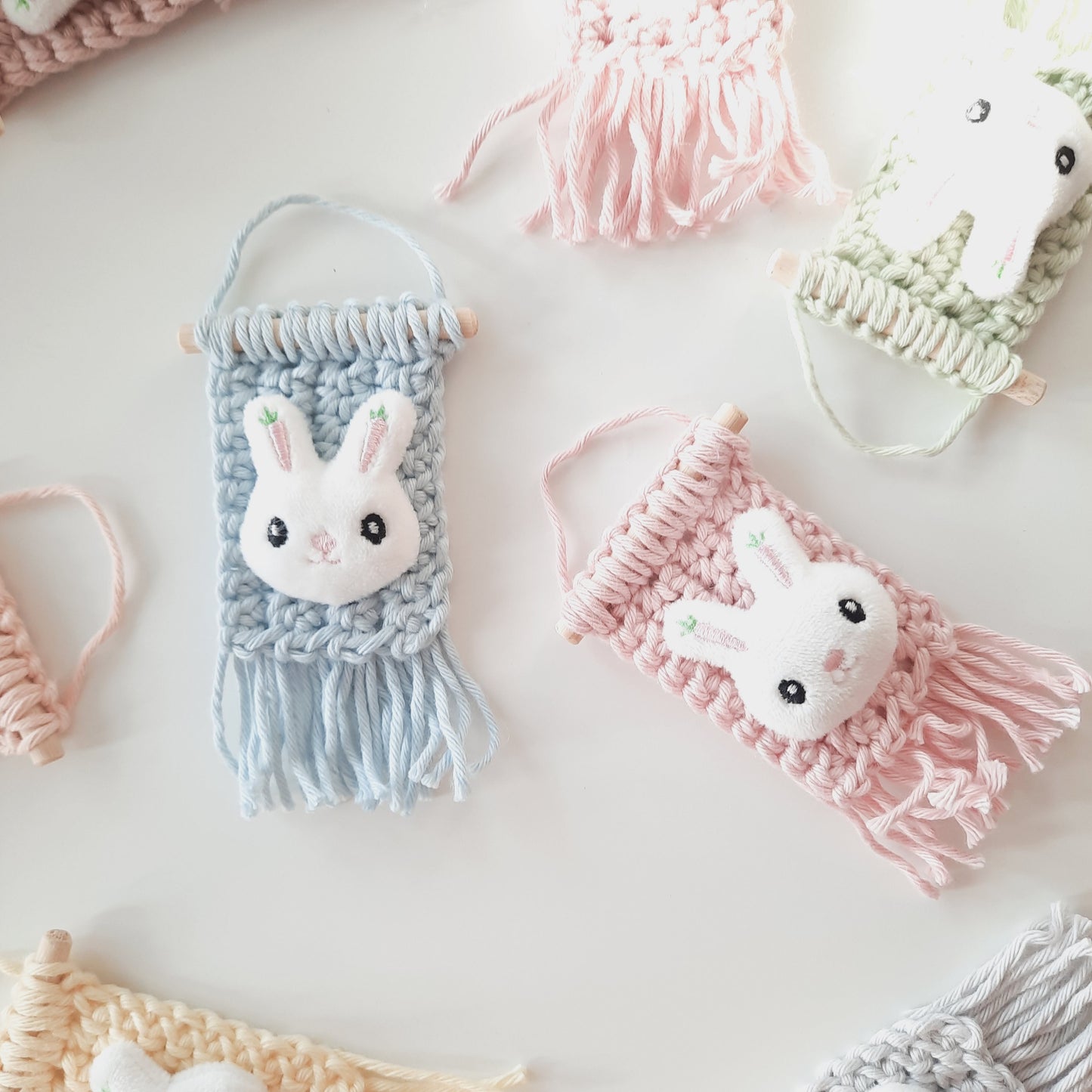 Hasen für Wimpel, Hasenköpfe zum Basteln, Hasen Patches