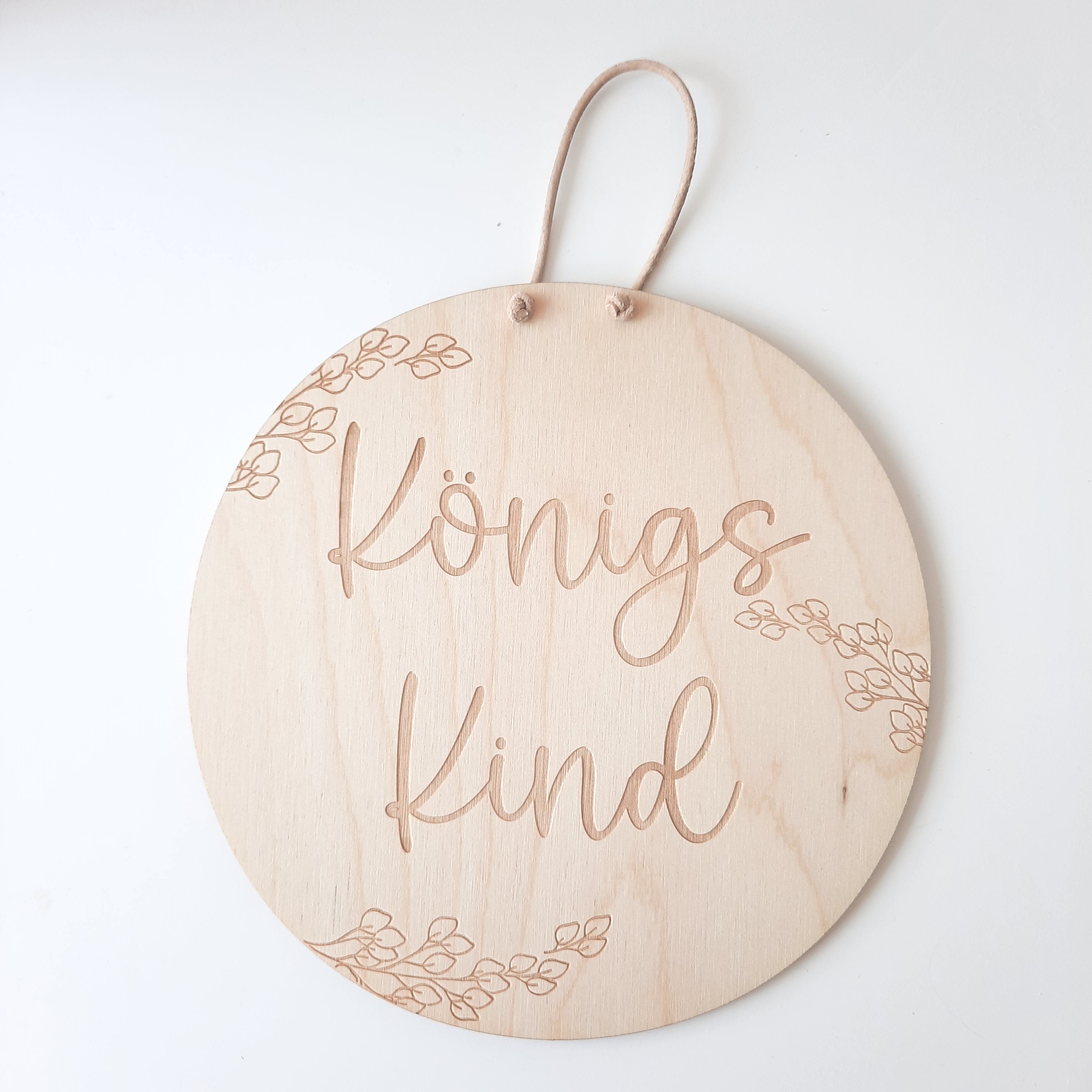 Holzschild "Königskind", christliches Holzschild, Affirmation, Bibelspruch, Kinderzimmerdekoration
