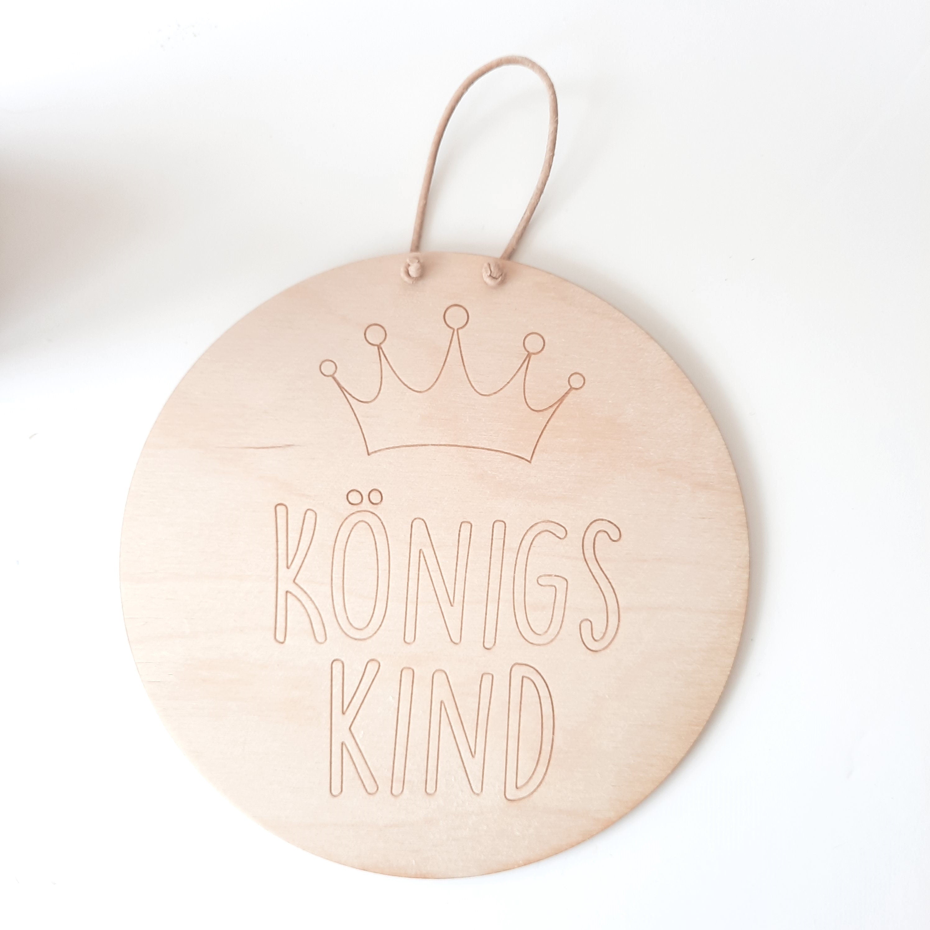 Holzschild "Königskind", christliches Holzschild, Affirmation, Bibelspruch, Kinderzimmerdekoration