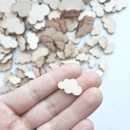 Streudeko Wolken, Wolken aus Holz, Tischdekoration, Tischdeko Geburtstag, Geschenkdekoration