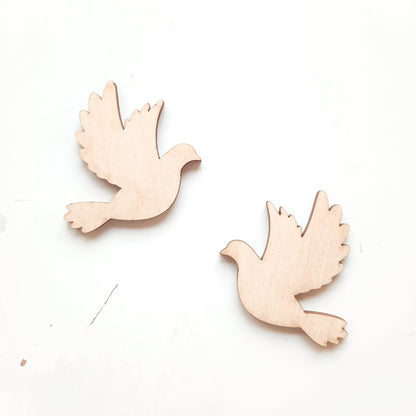 Streudeko Tauben, Tauben aus Holz, Tischdekoration, Tischdeko Taufe, Geschenkdekoration