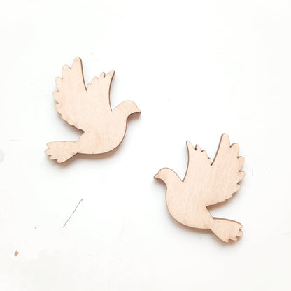 Streudeko Tauben, Tauben aus Holz, Tischdekoration, Tischdeko Taufe, Geschenkdekoration