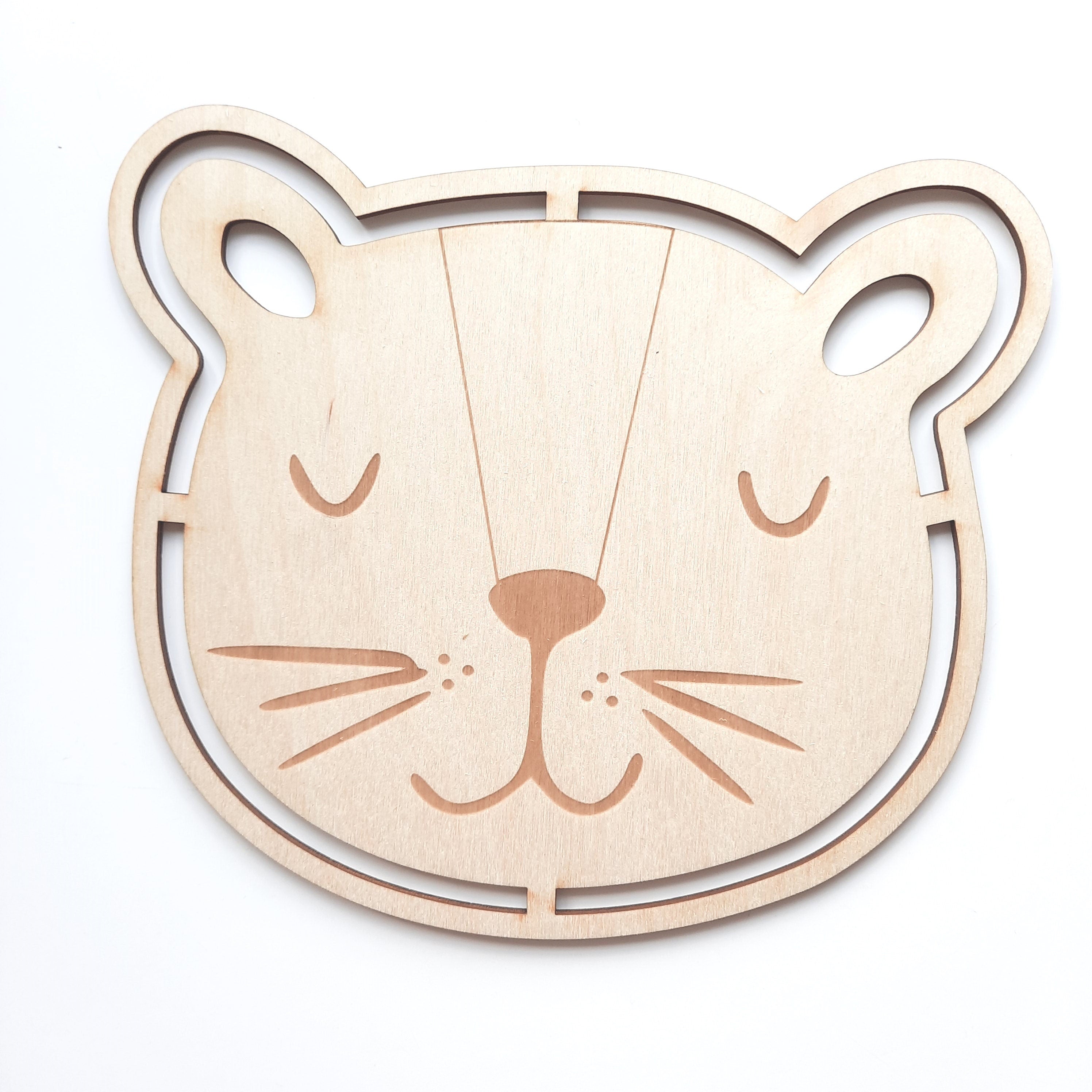 SVG Datei Löwe zum Knüpfen, Löwenkopf aus Holz DIY, Makramee Löwe