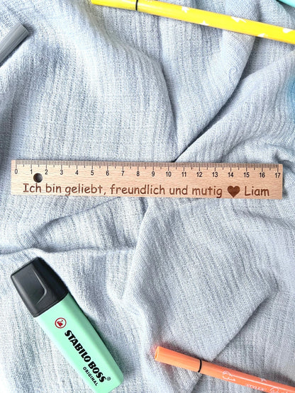 Personalisiertes Lineal zur Einschulung, Lineal Schulkind