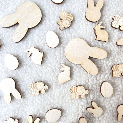 Streudeko Eier, Osterdeko, Eieraus Holz, Tischdekoration, Tischdeko Ostern, Geschenkdekoration