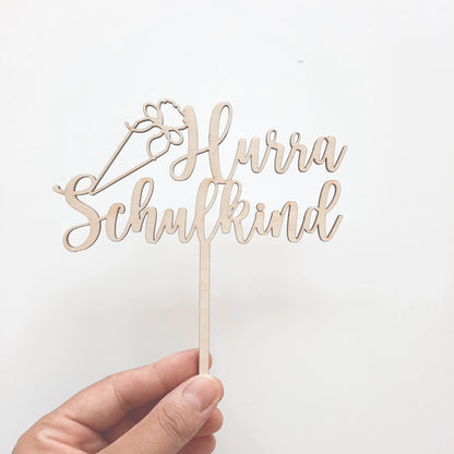 Hurra Schulkind Caketopper, Caketopper Einschulung