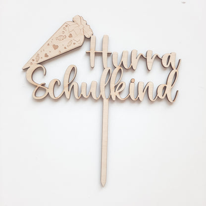 Hurra Schulkind Caketopper, Caketopper Einschulung