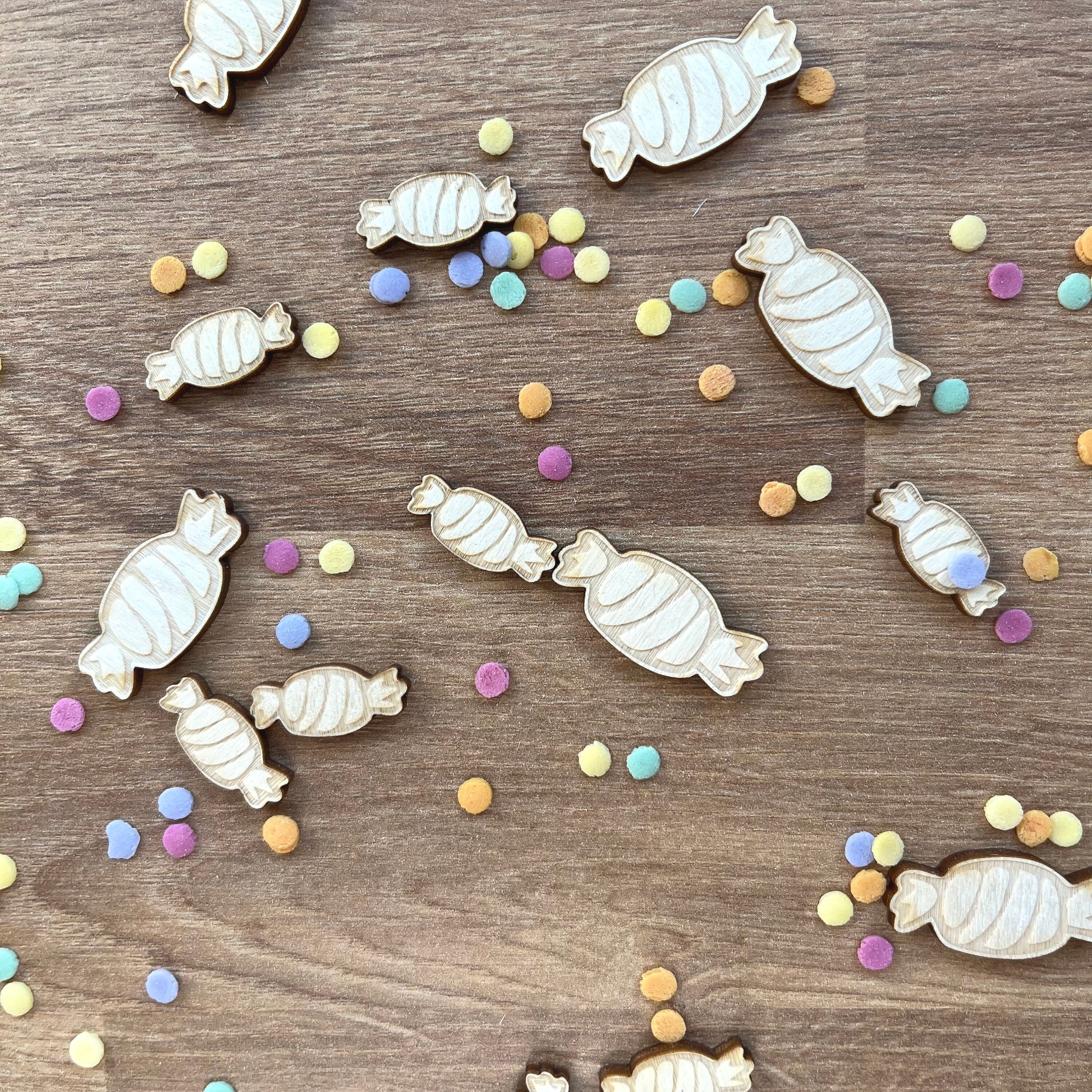 Streudeko Bonbons, Bonbonsaus Holz, Tischdekoration, Tischdeko Geburtstag, Geschenkdekoration