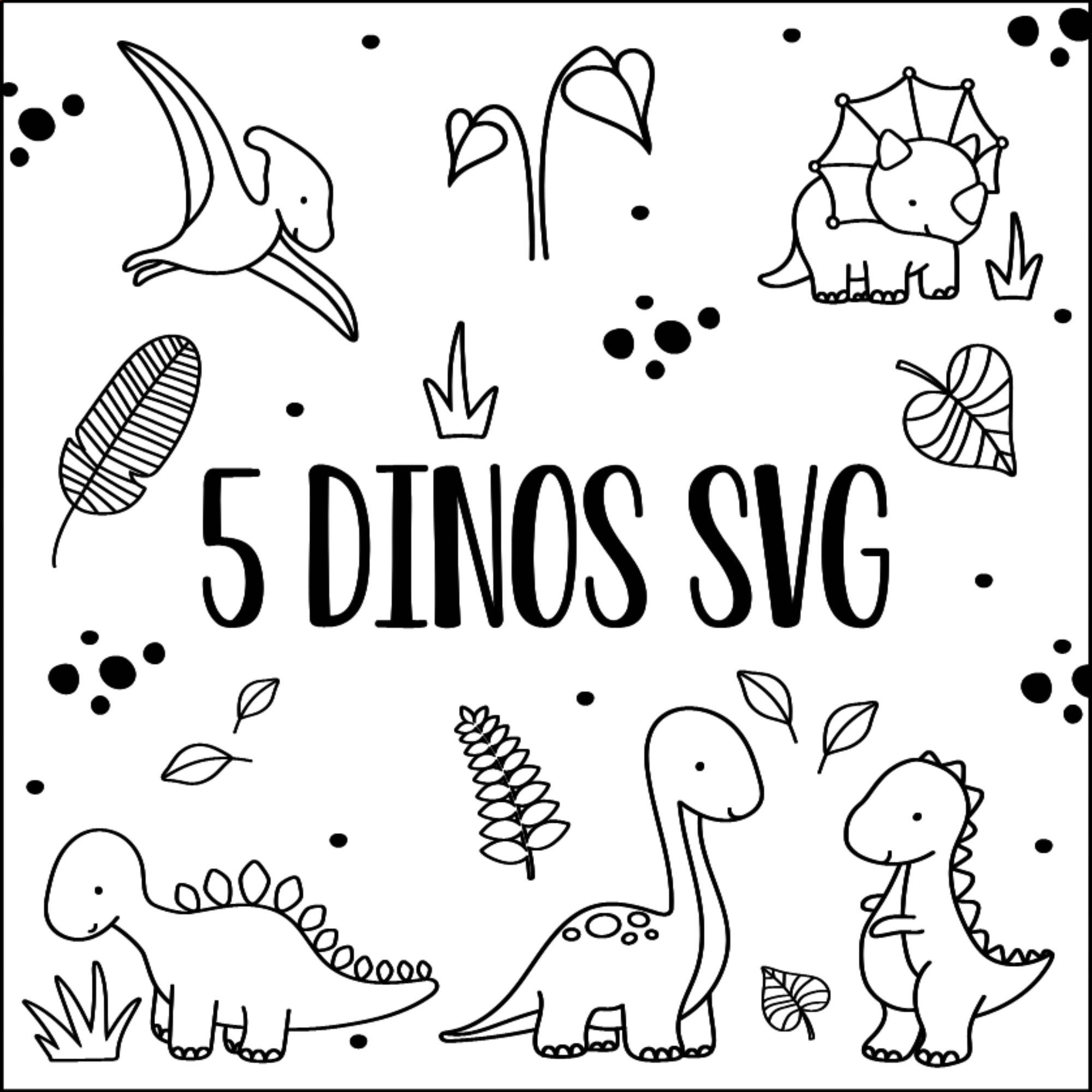 SVG Datei Dinosaurier, Dinosaurs SVG File, Cute Dinosaurs
