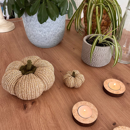 Teelicht Herbst, Herbstlicht mit Gravur, Mitbringsel, Geschenk