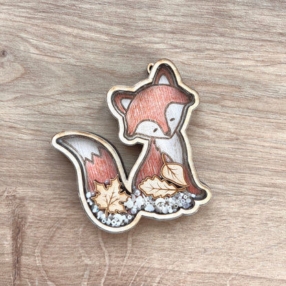 Bastelset Schüttel-Anhänger Fuchs, Bastelidee Kinder und Erwachsene, Bastelidee Kindergeburtstag