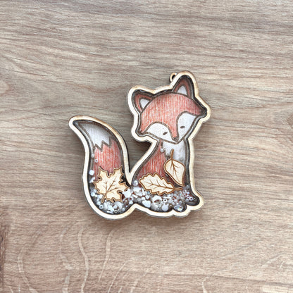 Bastelset Schüttel-Anhänger Fuchs, Bastelidee Kinder und Erwachsene, Bastelidee Kindergeburtstag