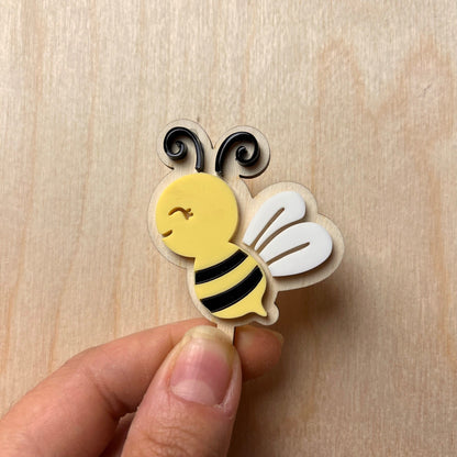 Motivstecker Biene aus Acrylglas für Personalisierten Geburtstagsteller mit Vase und Kerze, Kerzenplatte, Geburtstagskranz