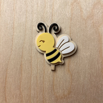 Motivstecker Biene aus Acrylglas für Personalisierten Geburtstagsteller mit Vase und Kerze, Kerzenplatte, Geburtstagskranz