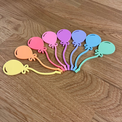 Motivstecker Luftballon für Personalisierten Geburtstagsteller mit Vase und Kerze, Geburtstagskranz, Tischdeko