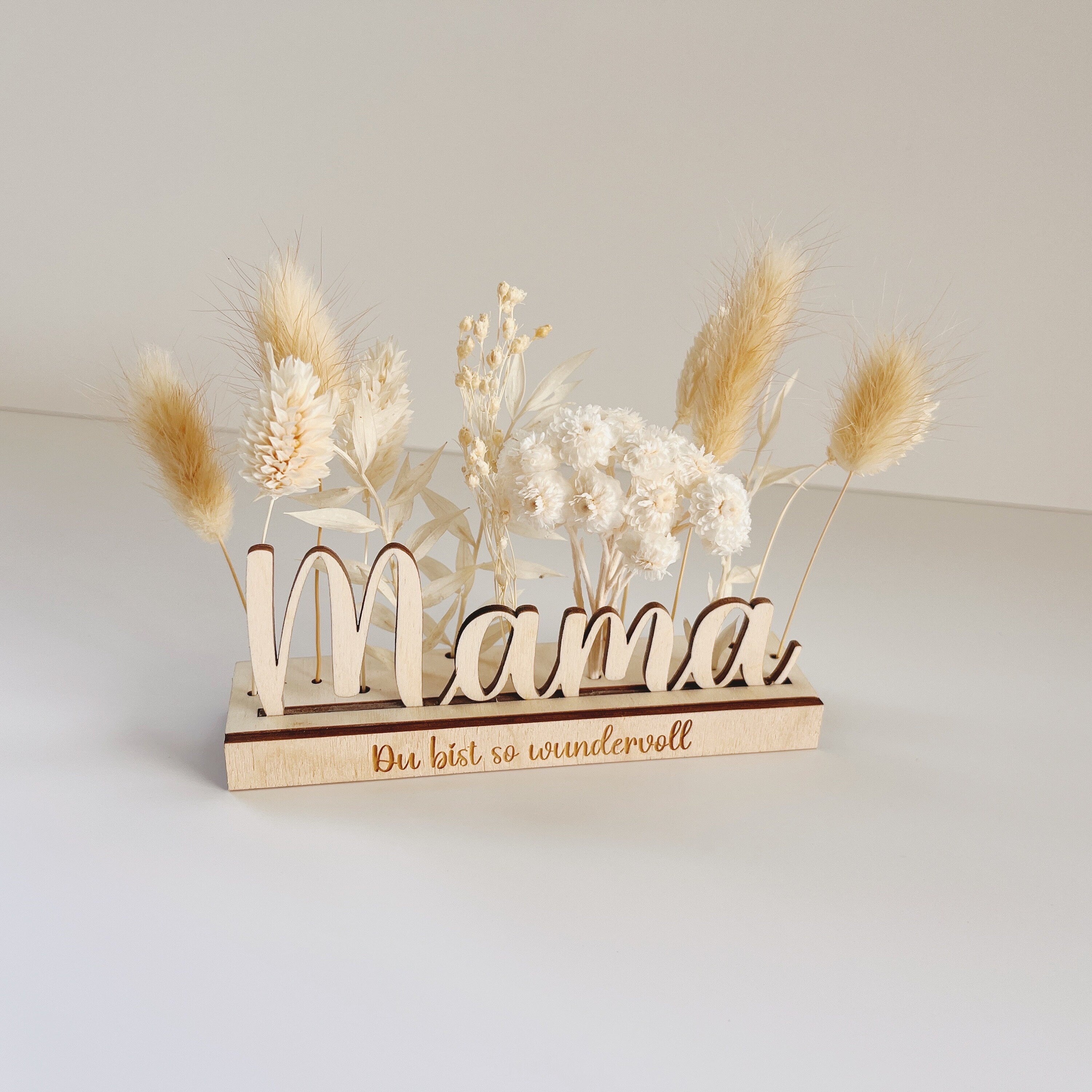Muttertagsgeschenk mit Trockenblumen, Geschenk zum Muttertag