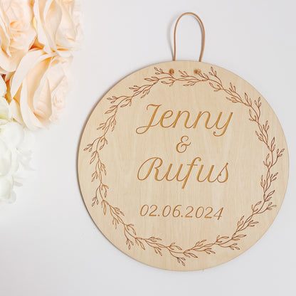 Personalisiertes Holzschild für die Hochzeit, Hochzeitsgeschenk, Geschenk zur Hochzeit