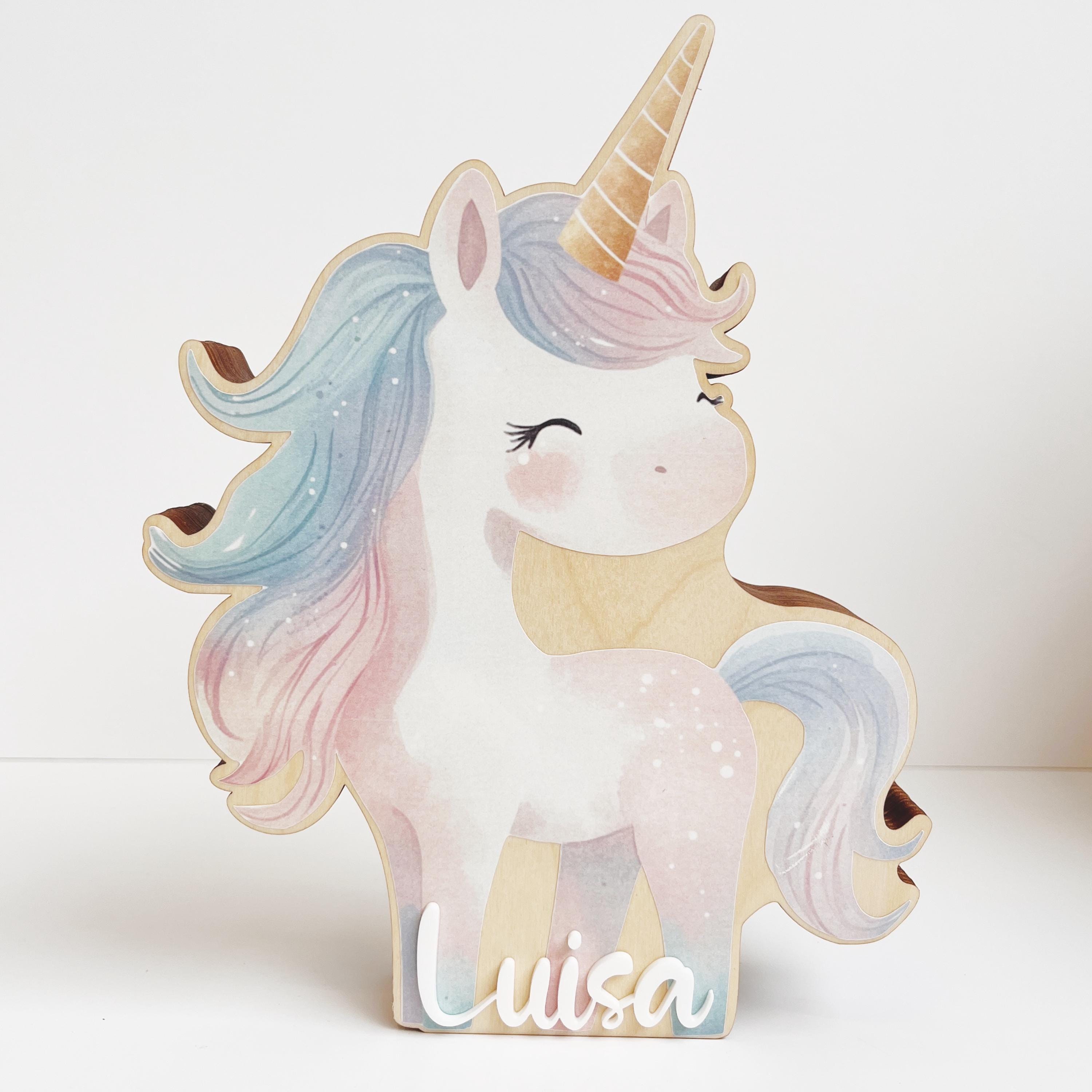 Einhorn Spardose Kind personalisiert, Spardose Einhorn Holz