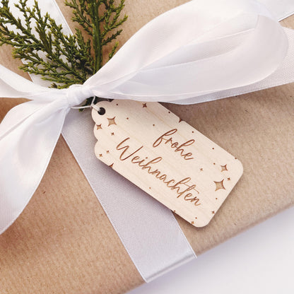 Geschenkanhänger "frohe Weihnachten", Anhänger für Geschenke