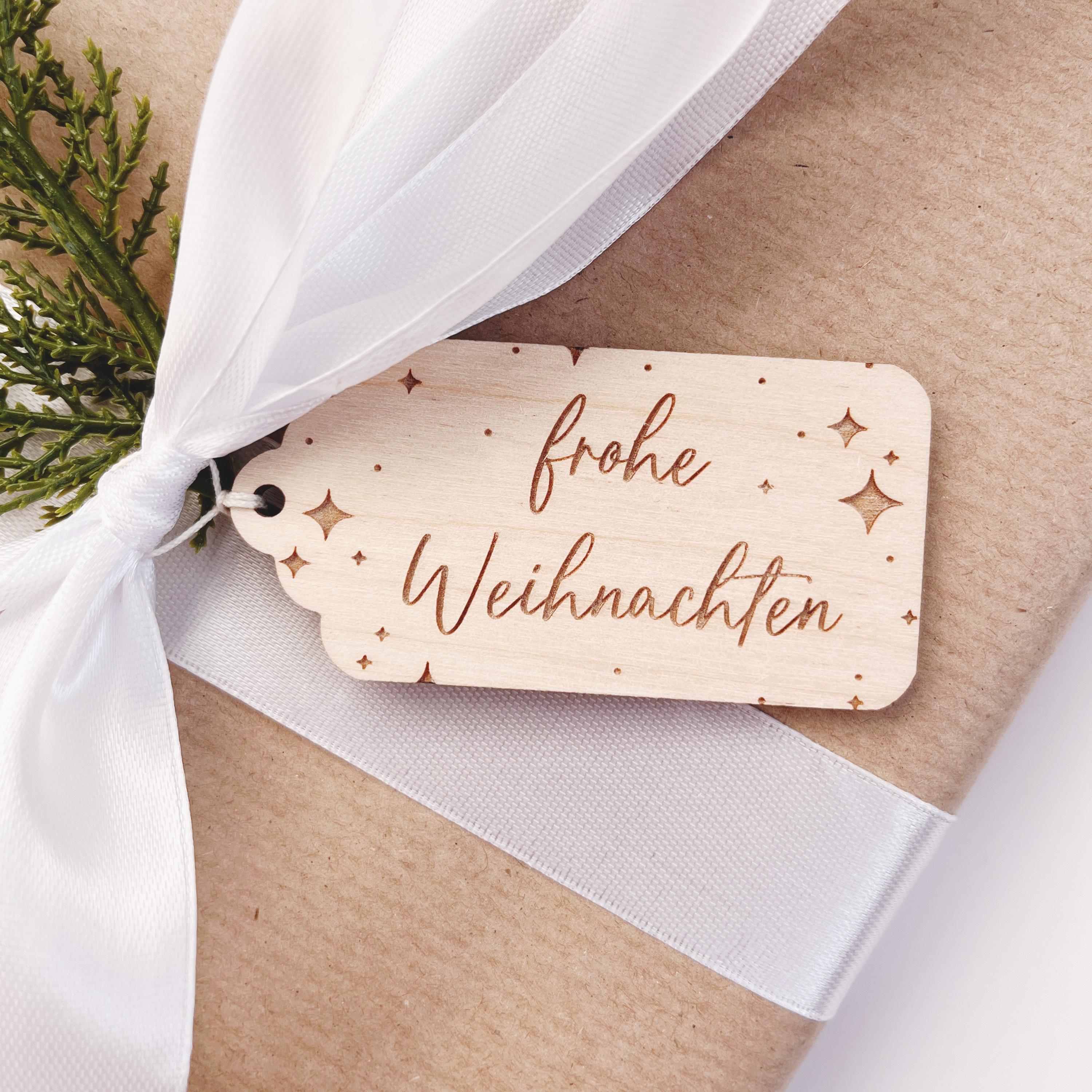 Geschenkanhänger "frohe Weihnachten", Anhänger für Geschenke