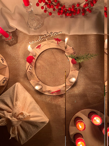 Handgemachter Adventskranz – nachhaltig, erweiterbar & jedes Jahr wiederverwendbar
