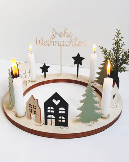Handgemachter Adventskranz – nachhaltig, erweiterbar & jedes Jahr wiederverwendbar