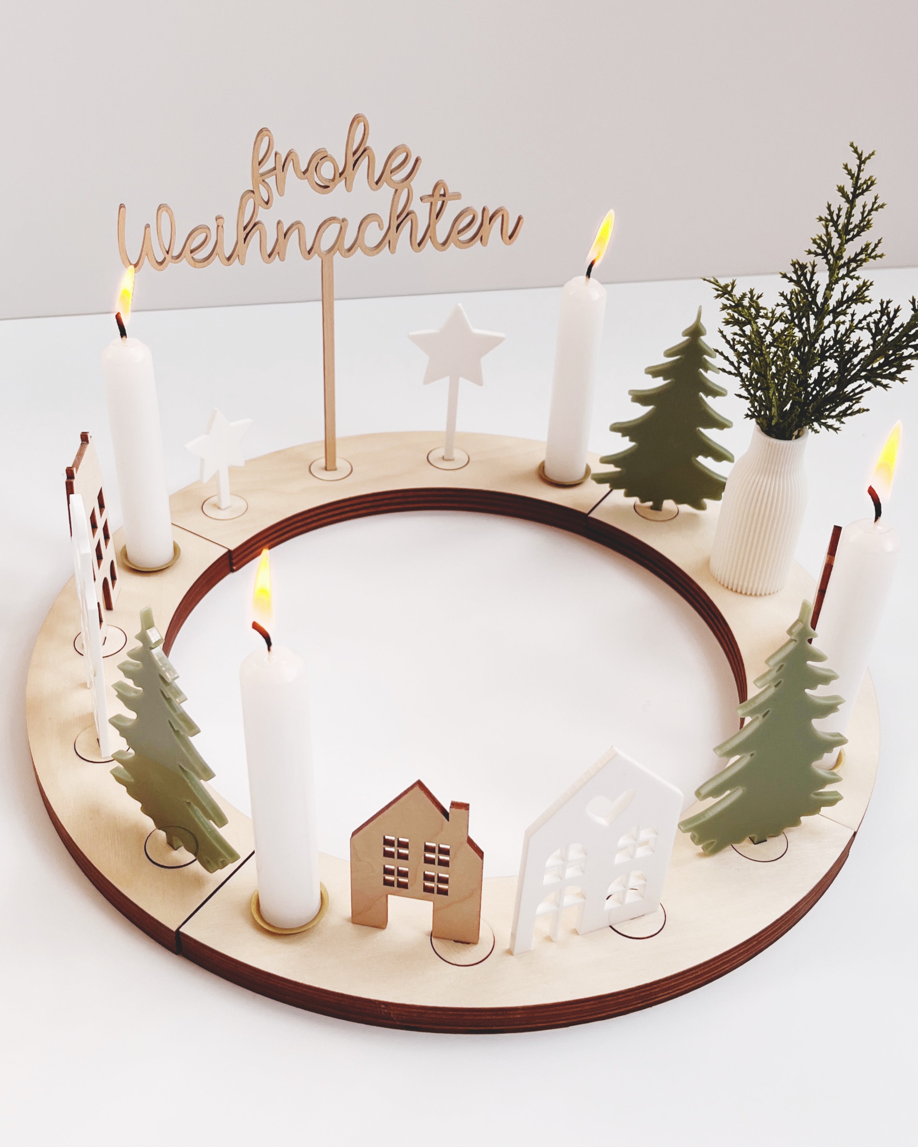 Handgemachter Adventskranz – nachhaltig, erweiterbar & jedes Jahr wiederverwendbar