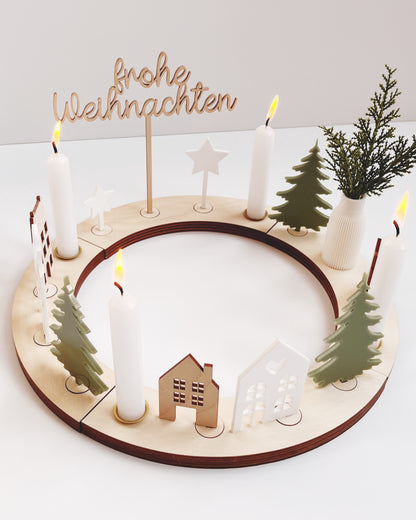 Handgemachter Adventskranz – nachhaltig, erweiterbar & jedes Jahr wiederverwendbar